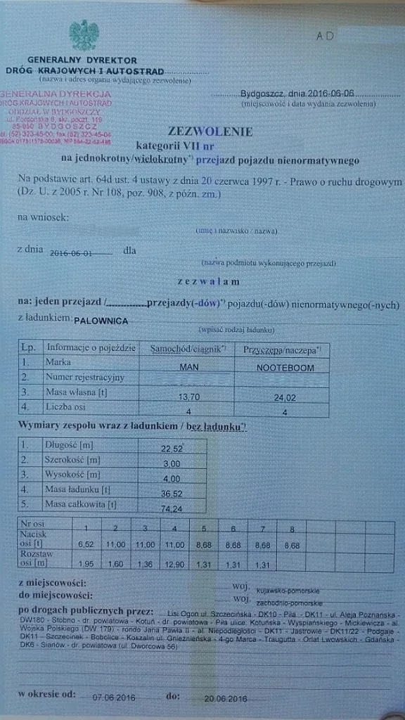 Czy kierując pojazdem nienormatywnym masz obowiązek mieć przy sobie i okazywać uprawnionym osobom zezwolenie na przejazd?