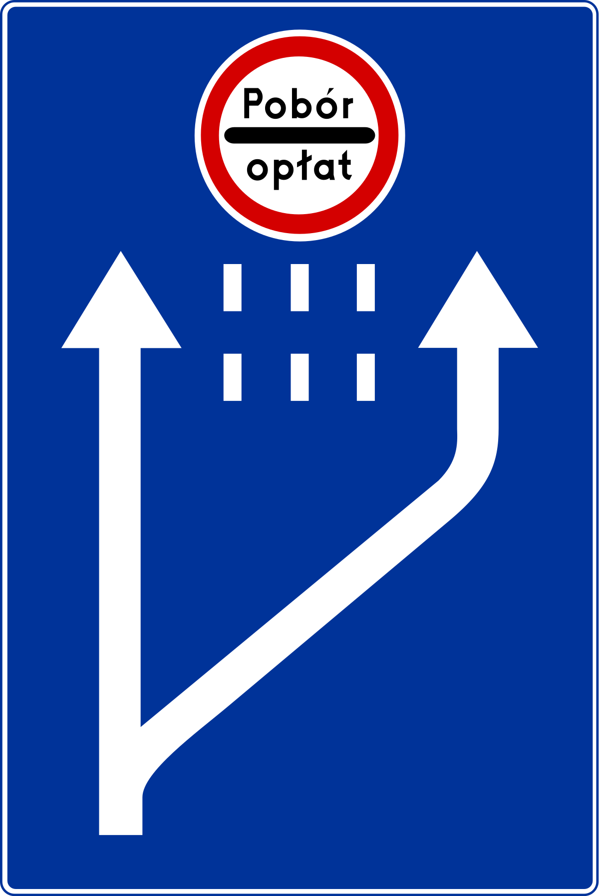 Znaki informacyjne - Pobór opłat, numer D-49