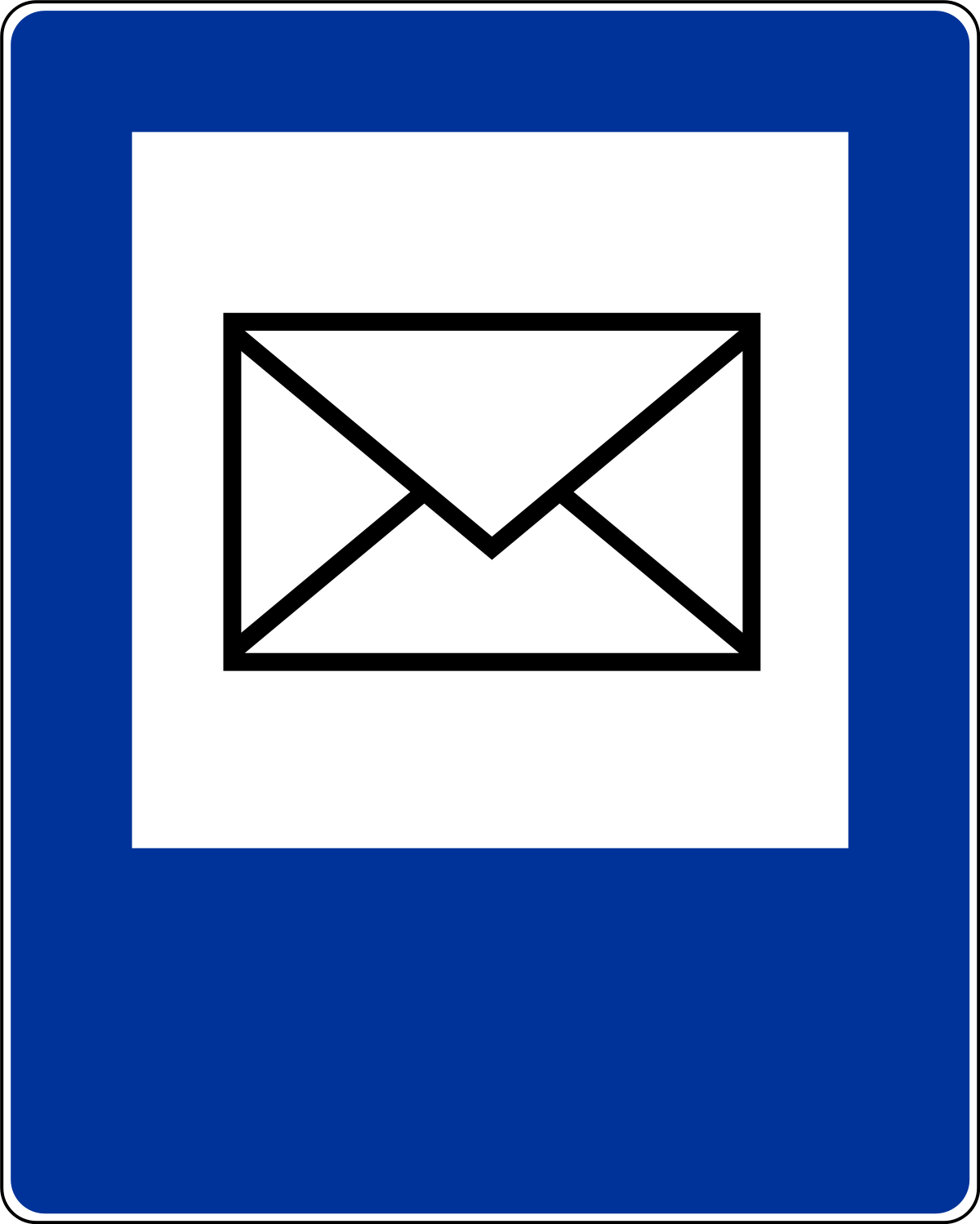 Znaki informacyjne - Poczta, numer D-25