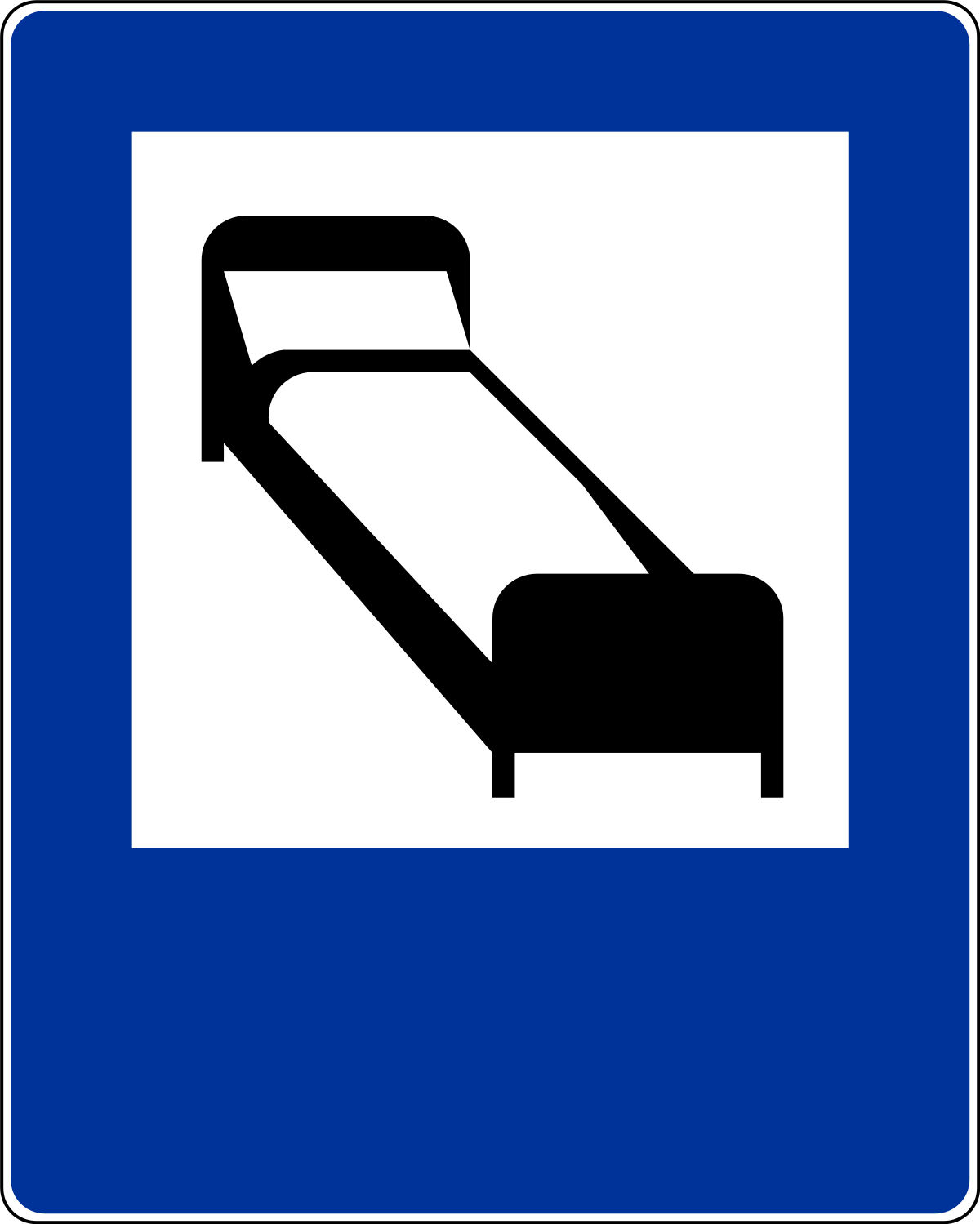 Znaki informacyjne - Hotel (motel), numer D-29
