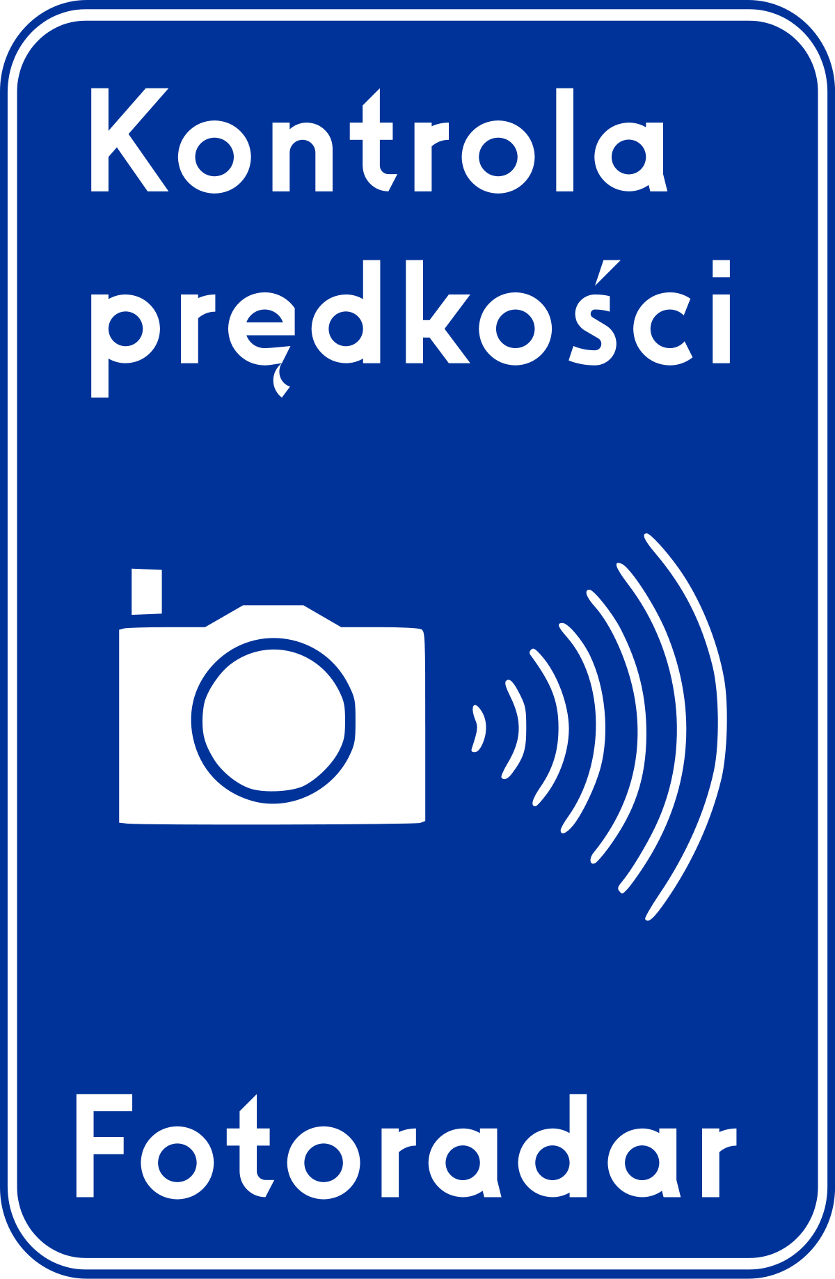 Znaki informacyjne - Automatyczna kontrola prędkości, numer D-51